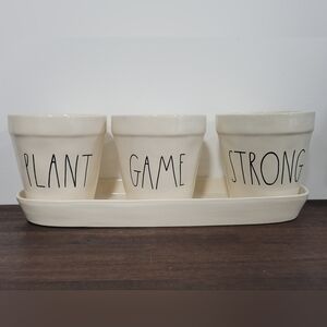 Rae Dunn Plant Game Strong Ceramic Planter Set